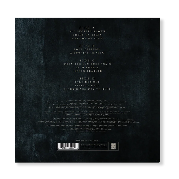 Alice In Chains - Black Gives Way To Blue - Black Vinyl Record 2LP