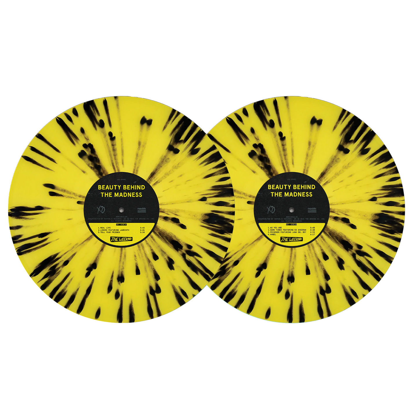 The Weeknd - Beauty Behind The Madness (5th Anniversary Edition) - Yellow Splatter Vinyl Record 2LP