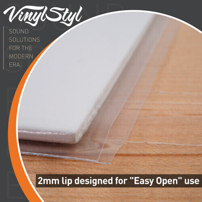 Vinyl Styl - 12 Inch Outer Record Sleeves - Open Top - 50 Count (Clear)