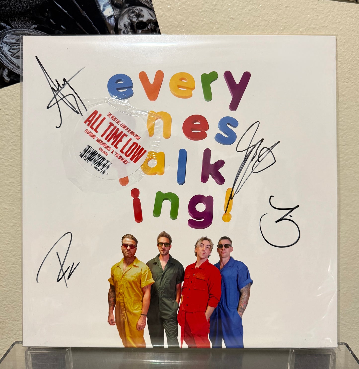 Signed All Time Low - Everyone's Talking! - Green Splatter Vinyl Record