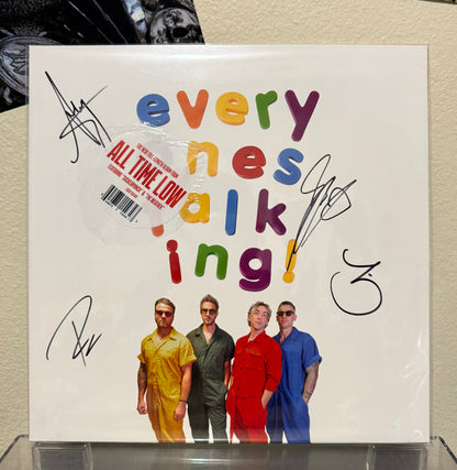 Signed All Time Low - Everyone's Talking! - Green Splatter Vinyl Record