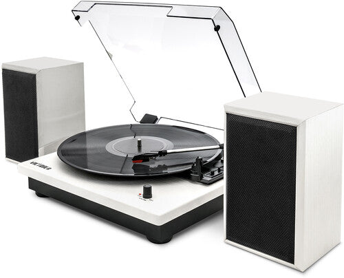 Victrola VM-135-WHT Montauk Bluetooth Turntable System with Speakers (White)
