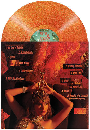 Taylor Swift The Life of a Showgirl Orange Glitter Vinyl