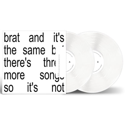 Charli XCX - Brat And It's The Same But There's Three More Songs So It's Not - White Vinyl Record