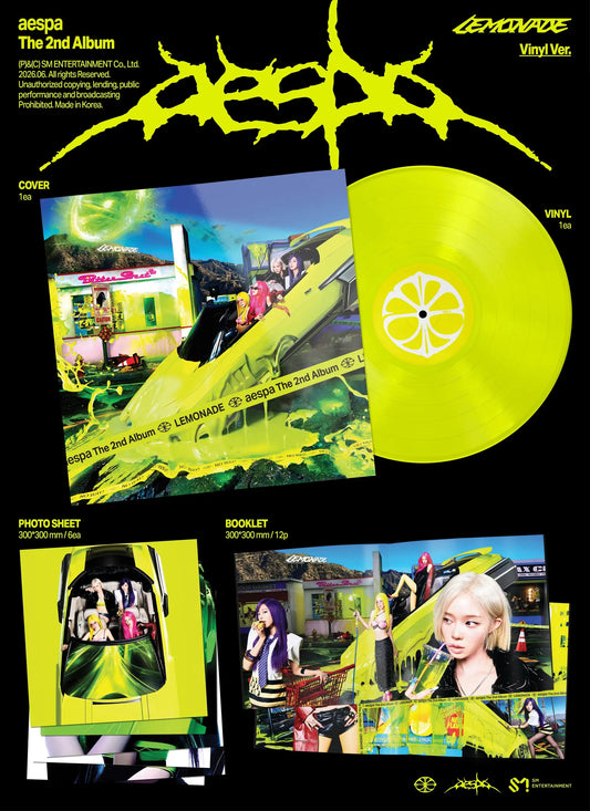 Aespa - The 2nd Album LEMONADE - Neon Yellow Vinyl