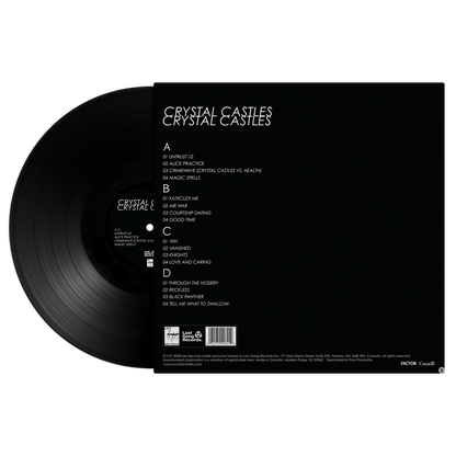 Crystal Castles - Self Titled - Black Vinyl Record 2LP