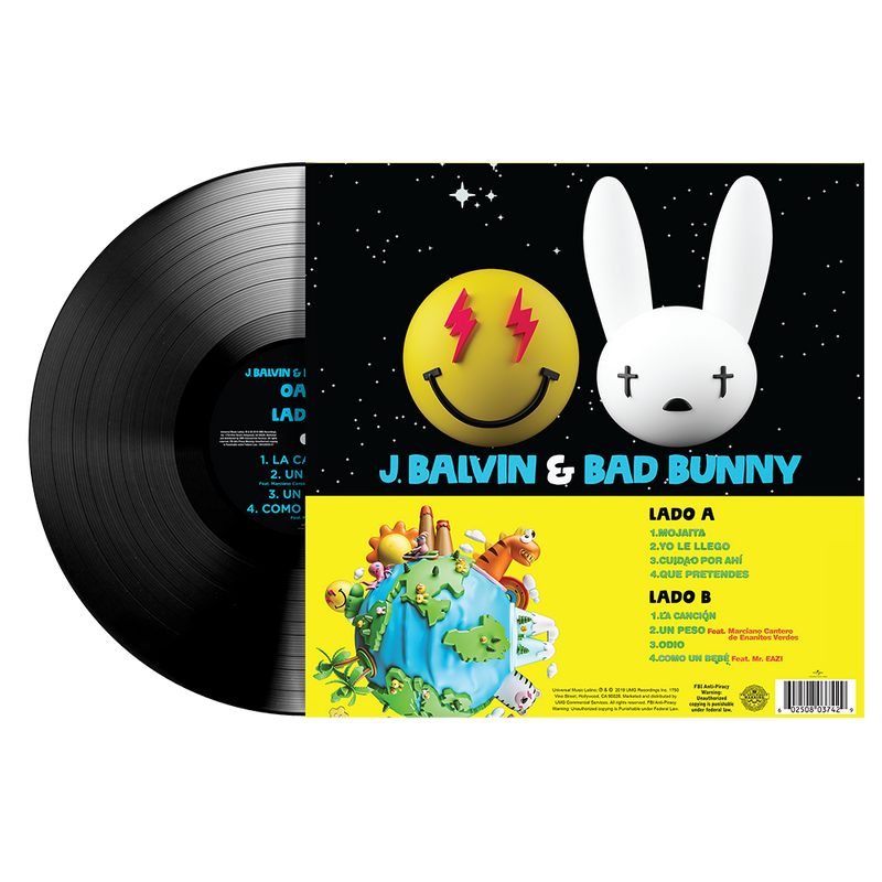 J Balvin & Bad Bunny - Oasis - Black Vinyl