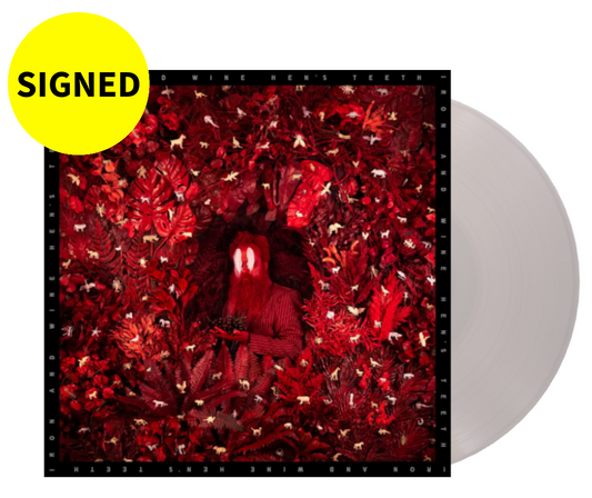 Signed Iron And Wine - Hen’s Teeth - White Marbled Vinyl