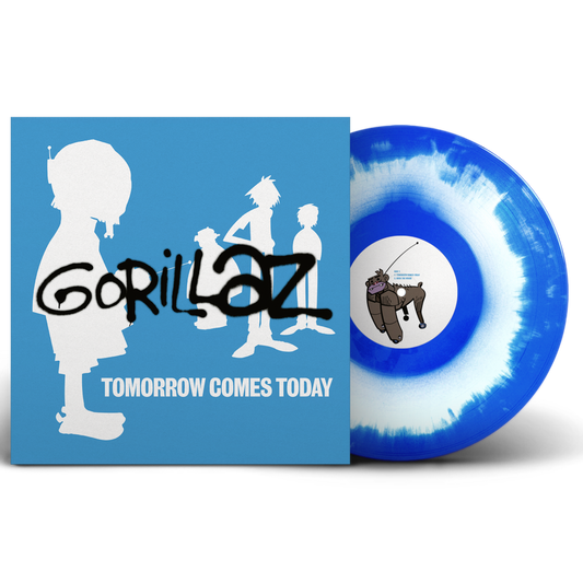 Gorillaz - Tomorrow Comes Today EP - Blue/White Vinyl Record