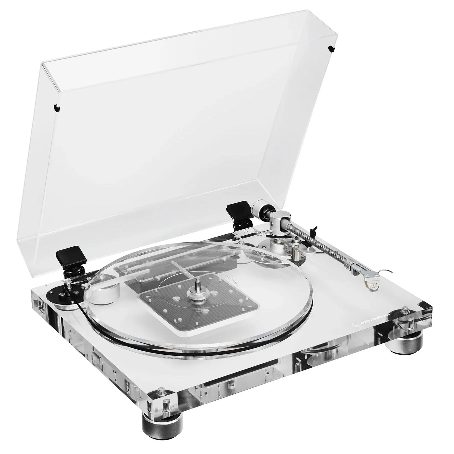 Audio Technica - AT-LPA2 - Transparent Acrylic Fully Manual Belt-Drive Turntable Crystal Clear